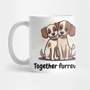 Together furrever - cute dog pet couple pun Mug